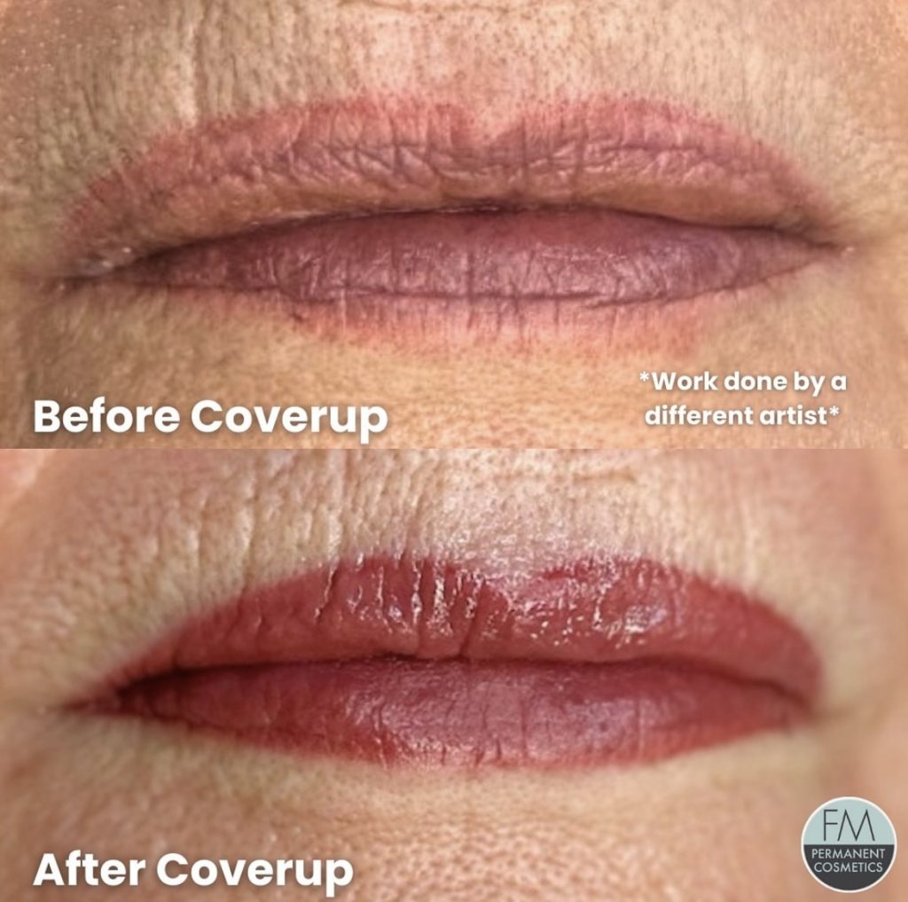 cover up work on lips