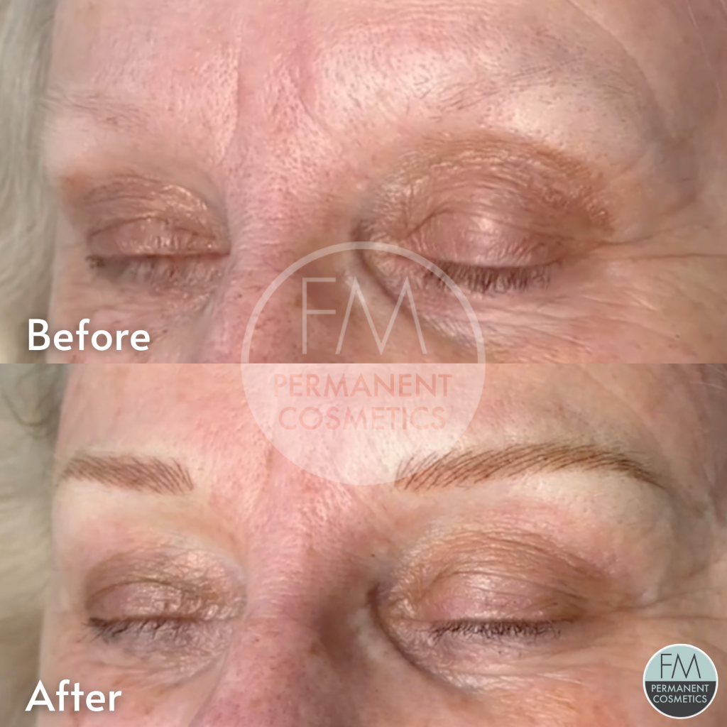 combination brows before and after