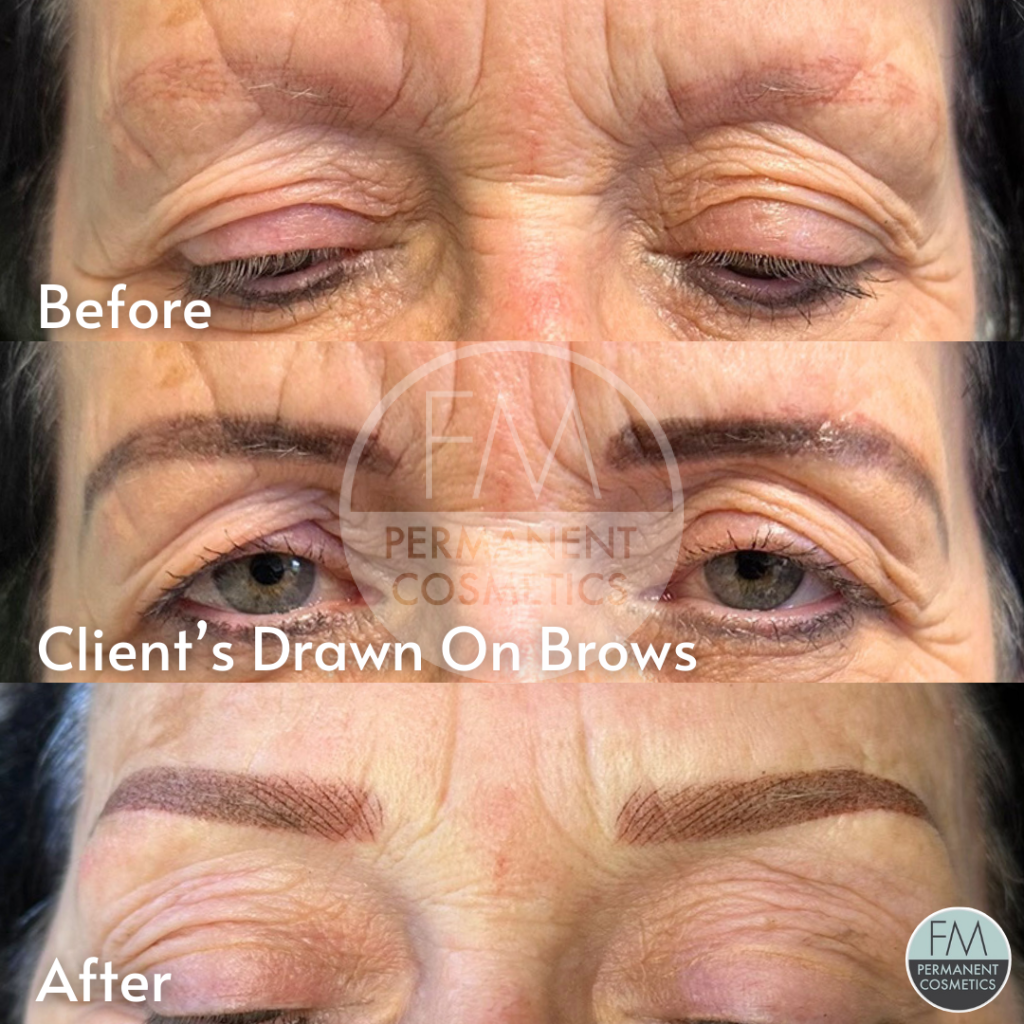 combination brows before and after