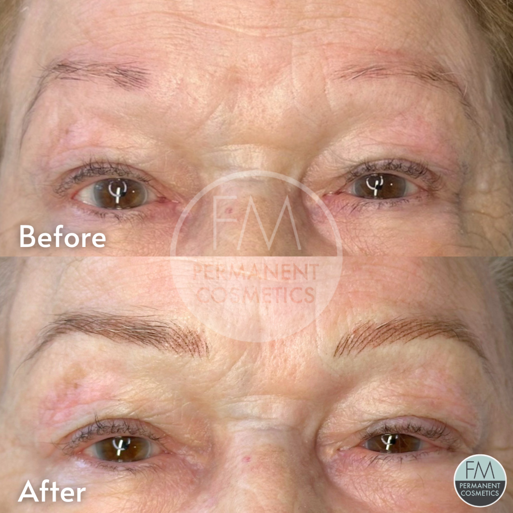 combination brows before and after