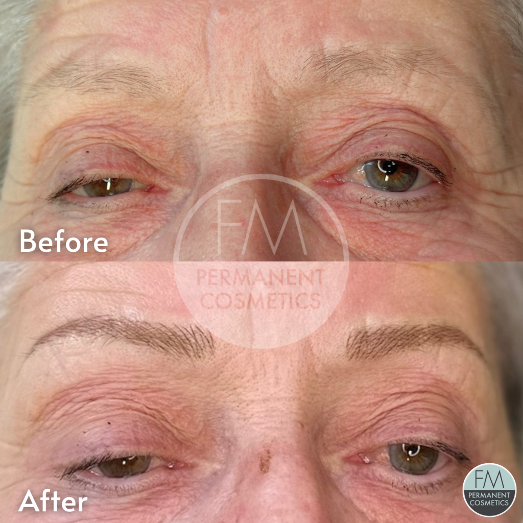 combination brows before and after