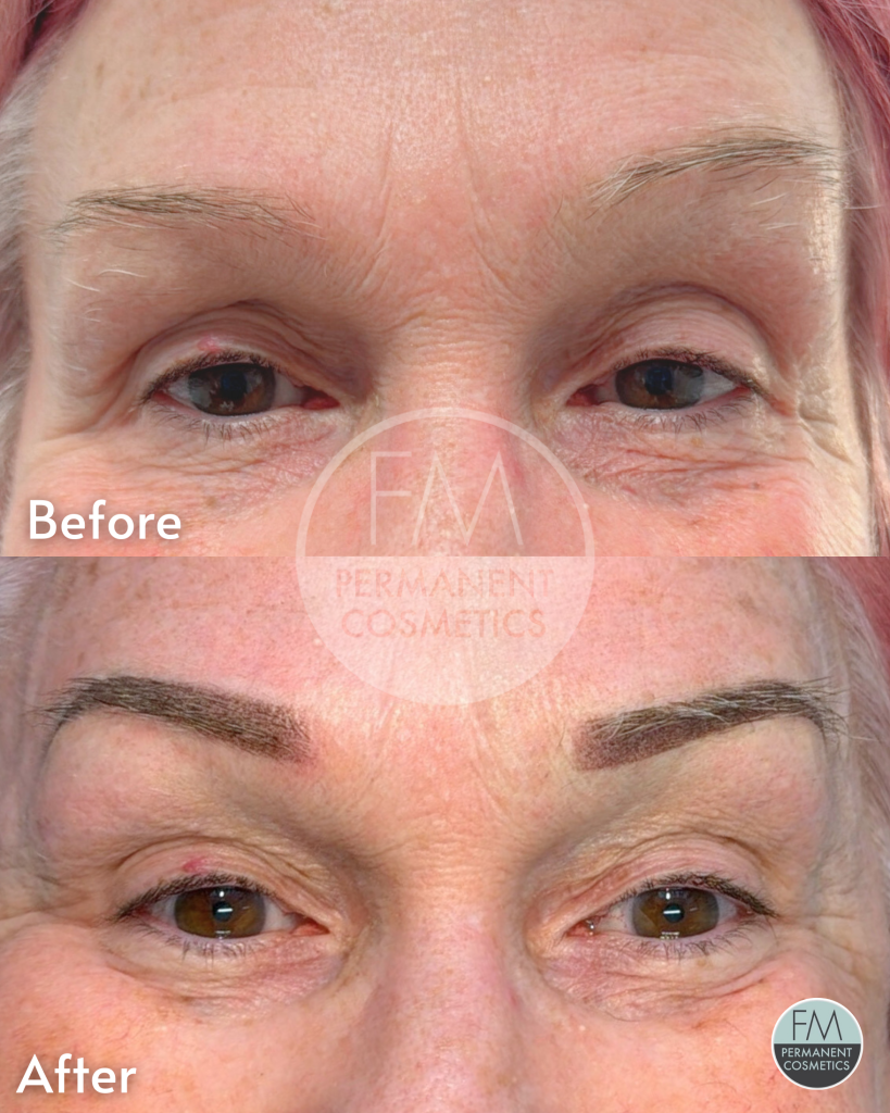 powder ombre eyebrows