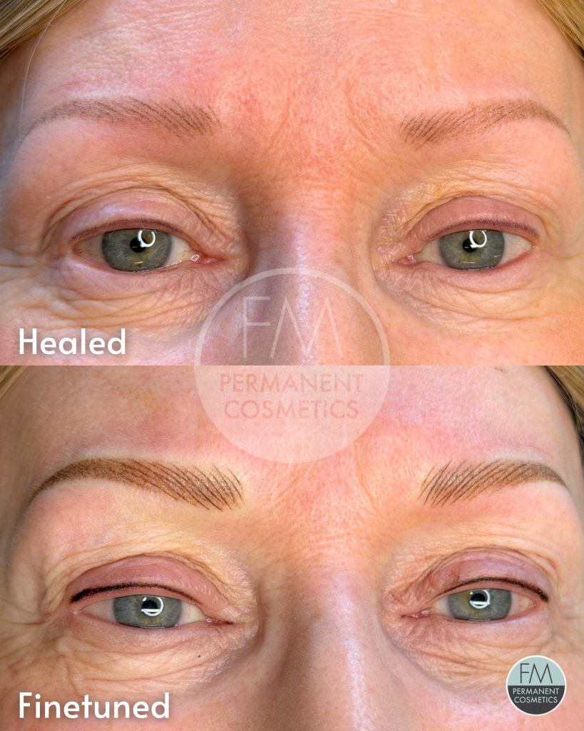hairstroke combination brows & top eyeliner